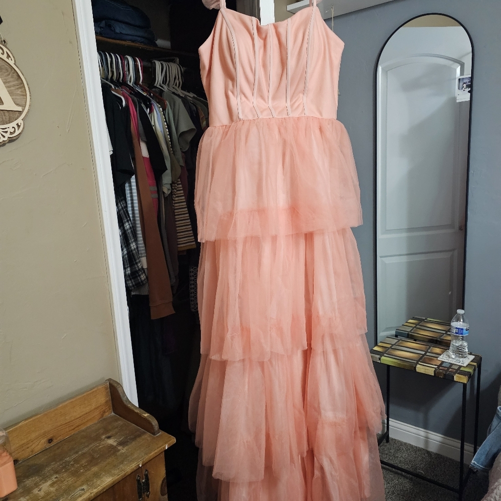A Line Princess Sleeve Gown
